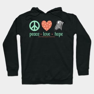 Peace Love Hope Ehlers Danlos Awareness Hoodie